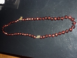 collier fantaisie mordoré marron