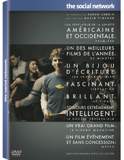DVD The social network (film sur Facebook)